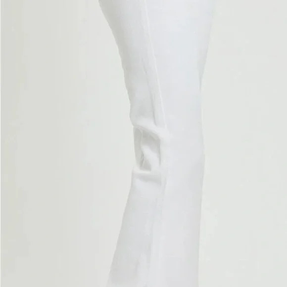 White Flare Wide Leg Jeans High-Rise - Picture 3 of 7